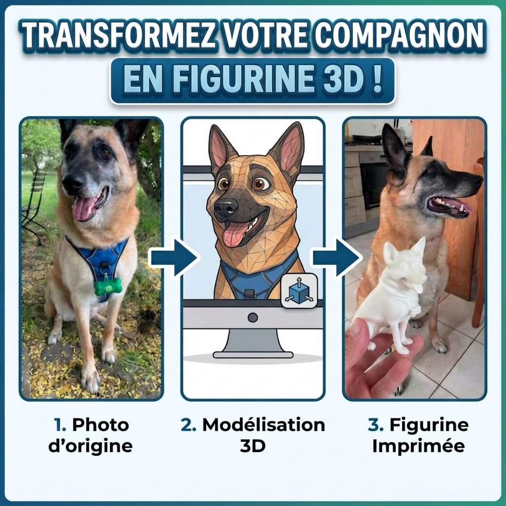 Votre animal en figurine 3D : un souvenir unique à peindre en famille — impression 3D sur mesure Bretagne